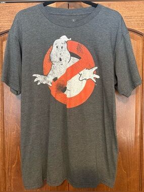 Ghostbusters Logo Graphic T-Shirt Men’s Large Gray Ripple Junction